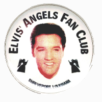 Elvis' Angels Fan Club Official Button, All Rights Reserved